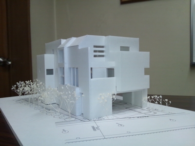 模型製作中③鉄筋コンクリートの家　三和建設